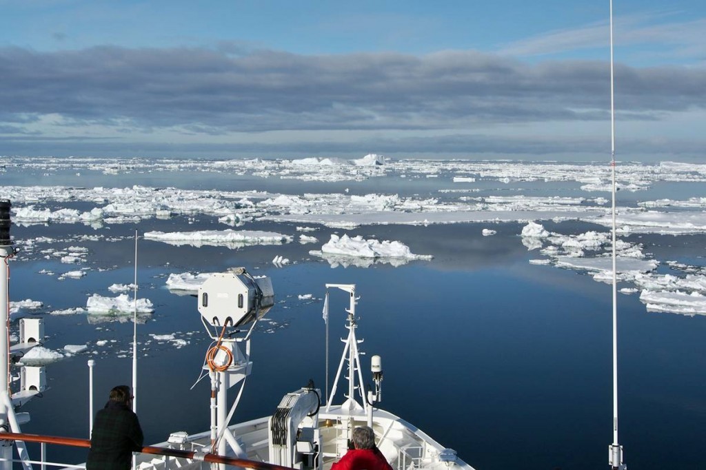 Slowly navigating our way through the ice